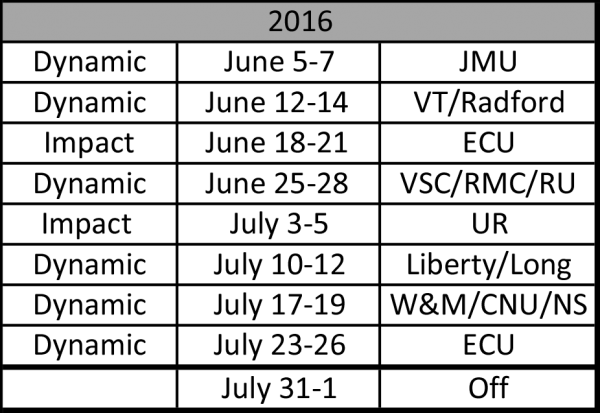 2015 schedule